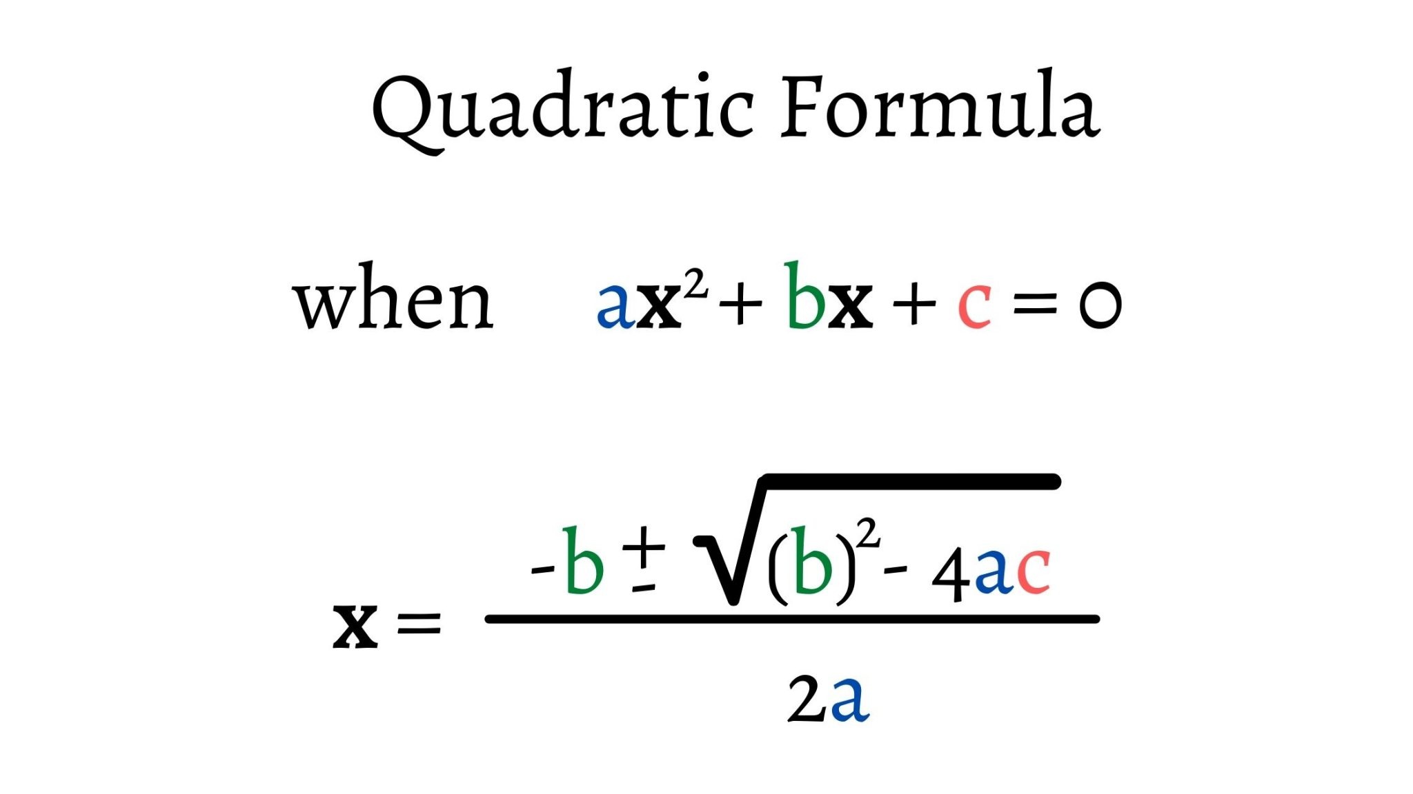quadraticFormula